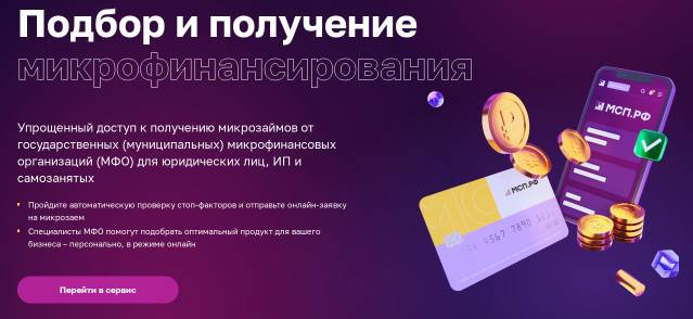 Более 5,4 млрд рублей получили за полгода предприниматели через онлайн-сервис микрокредитования на МСП.РФ.